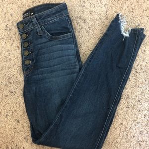 Just Black Dark Denim Shark Bite Hem